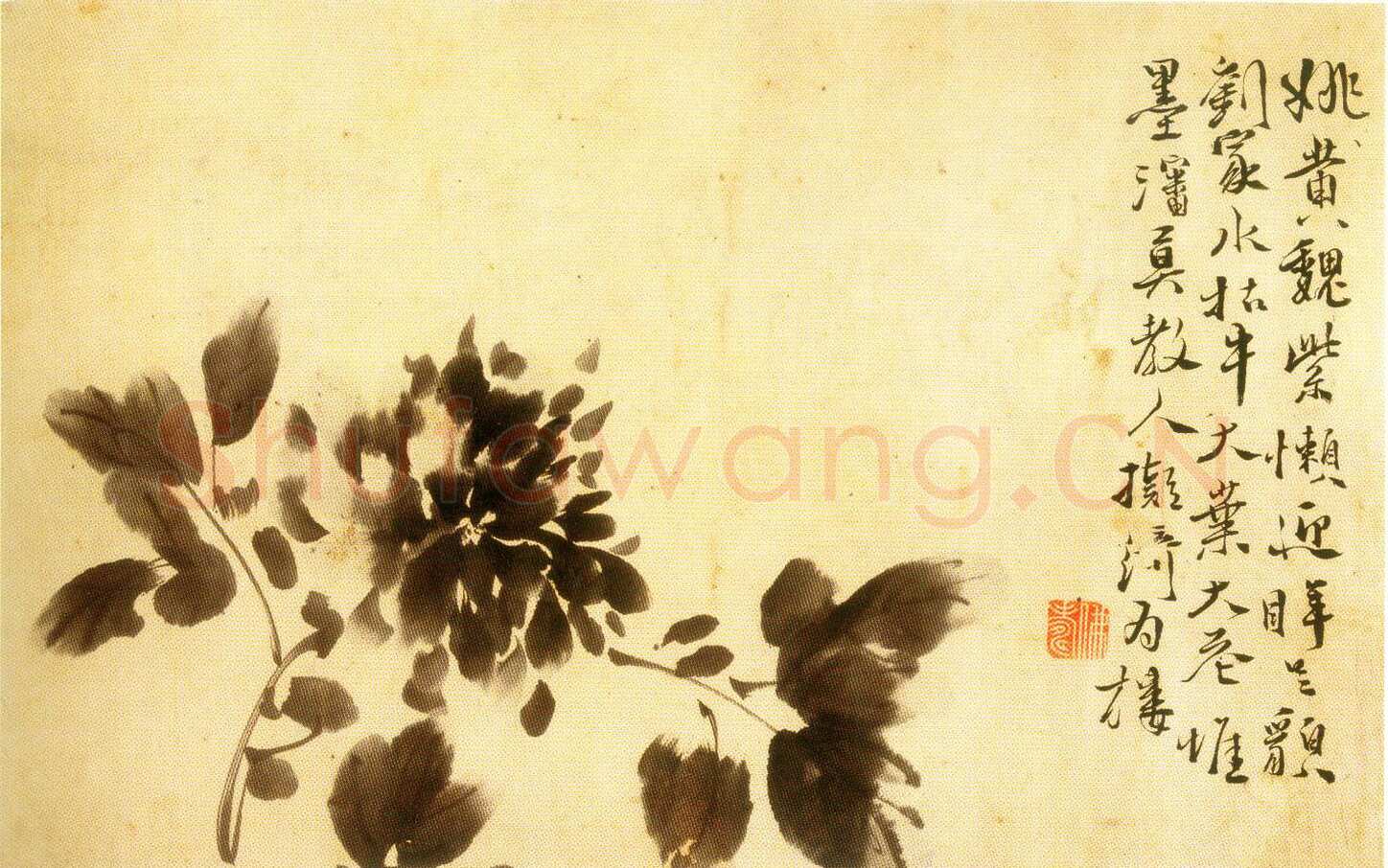 徐渭《水仙、菊石、兰花、墨竹、牡丹》