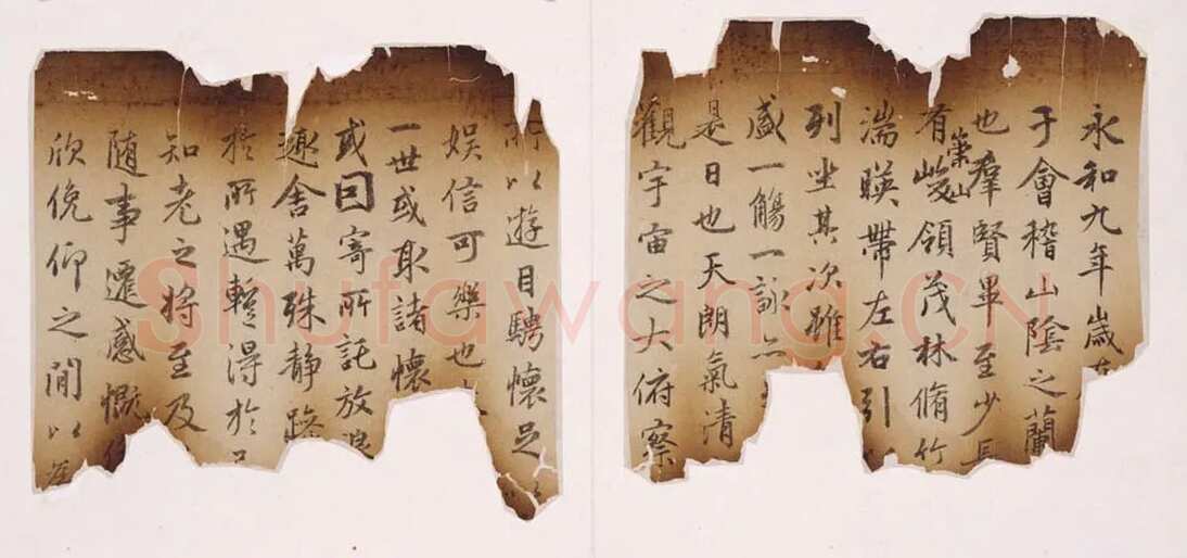 赵孟頫《跋定武兰亭》独孤本残本(选页)日本东京国立博物馆藏