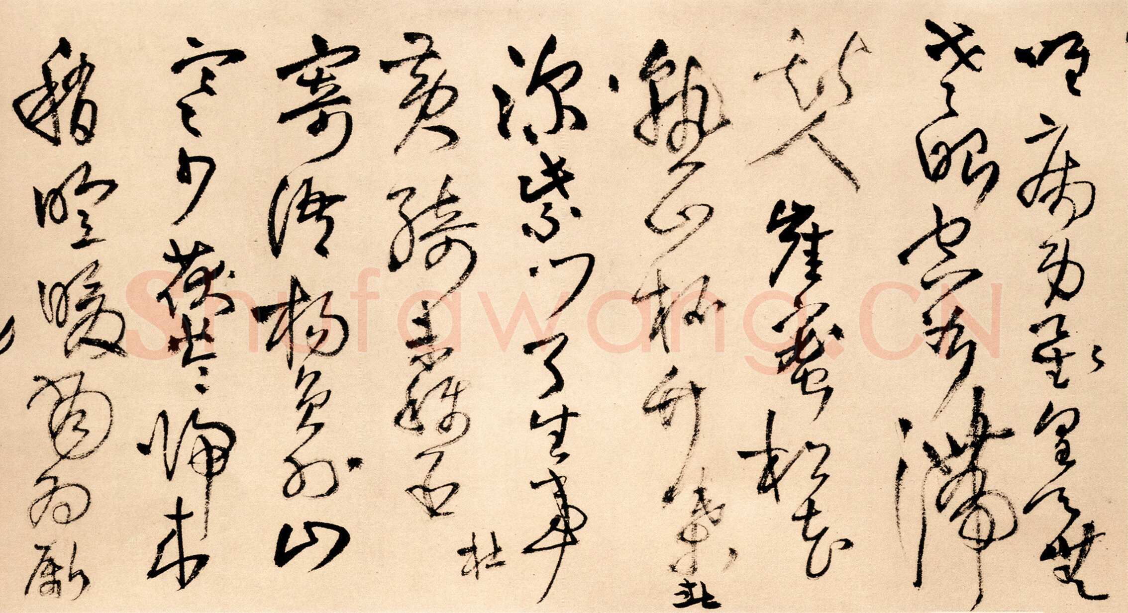 王铎《草书为葆光张老亲翁书》诗卷 清顺治七年(庚寅1650年)纵30厘米 横364.5厘米 北京故宫博物院藏