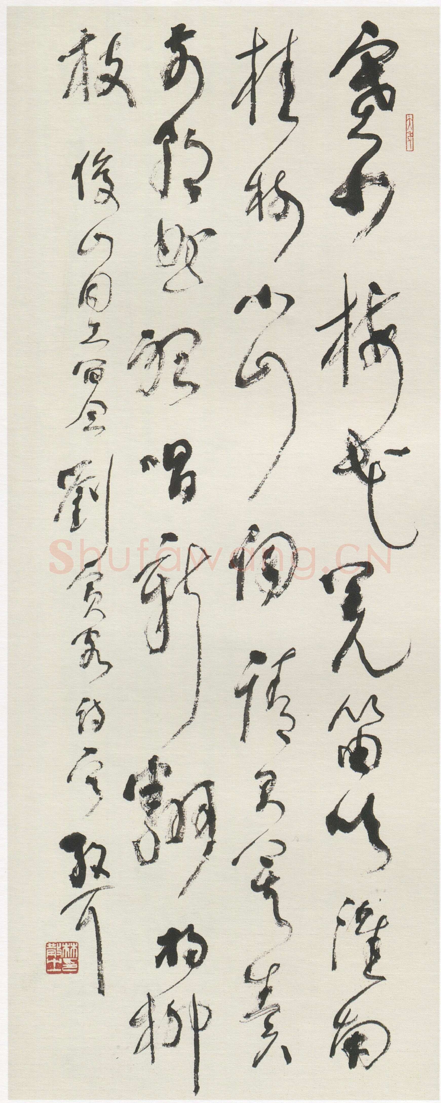 林散之《刘禹锡诗轴》纸本草书 80年代