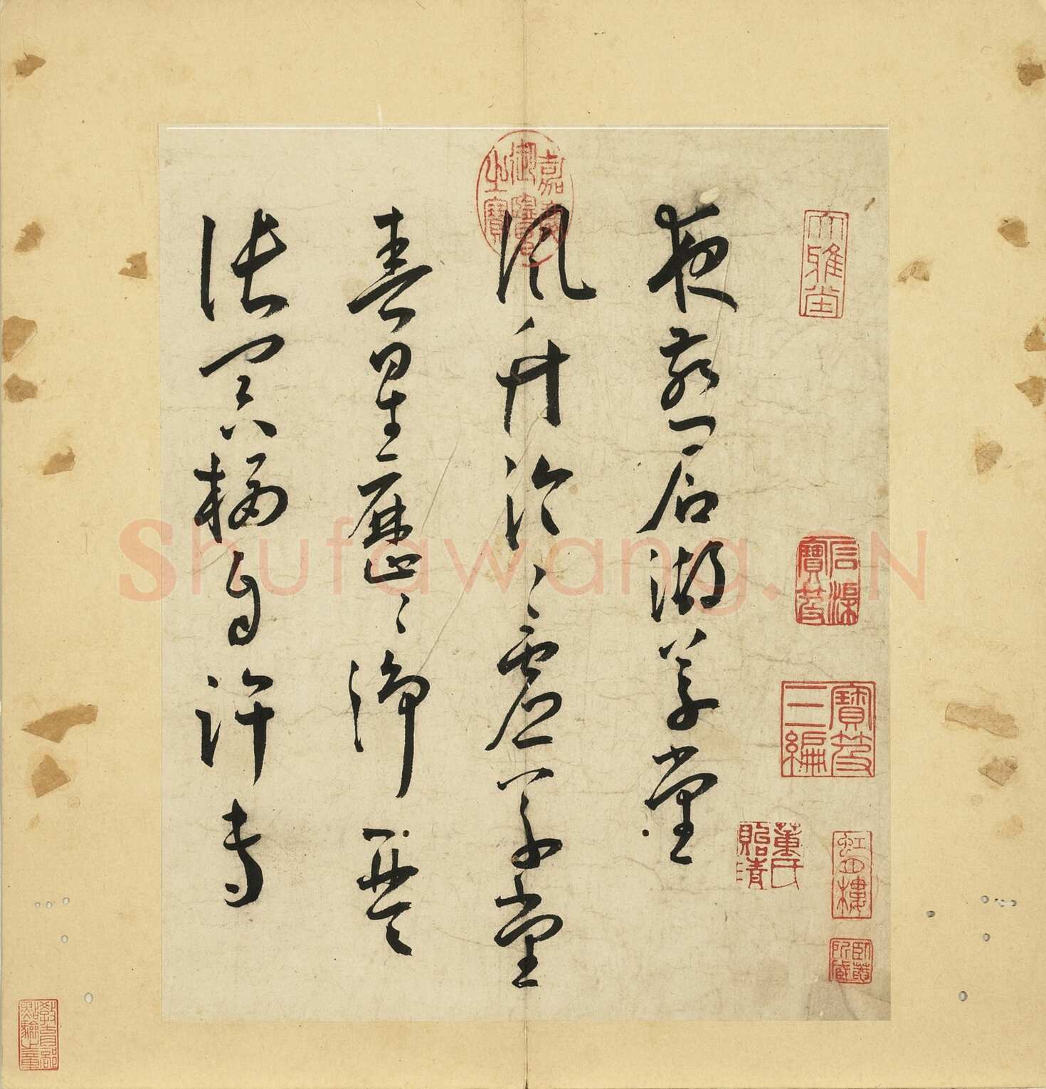王宠《杂书帖》蝴蝶装册页 12开选6页 每页33.9x32.5 台北故宫博物院藏