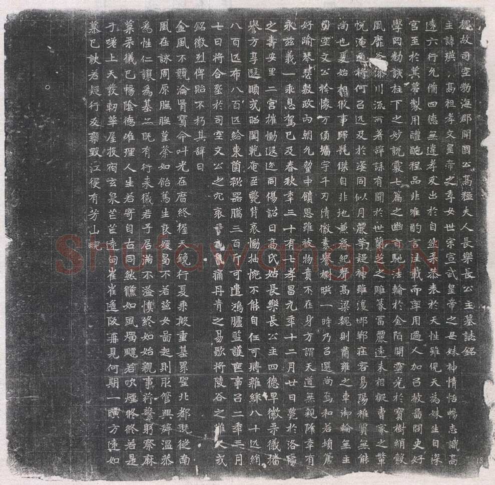 元瑛墓志前秦北朝碑刻碑拓,摘自前秦北朝元瑛墓志(全本)
