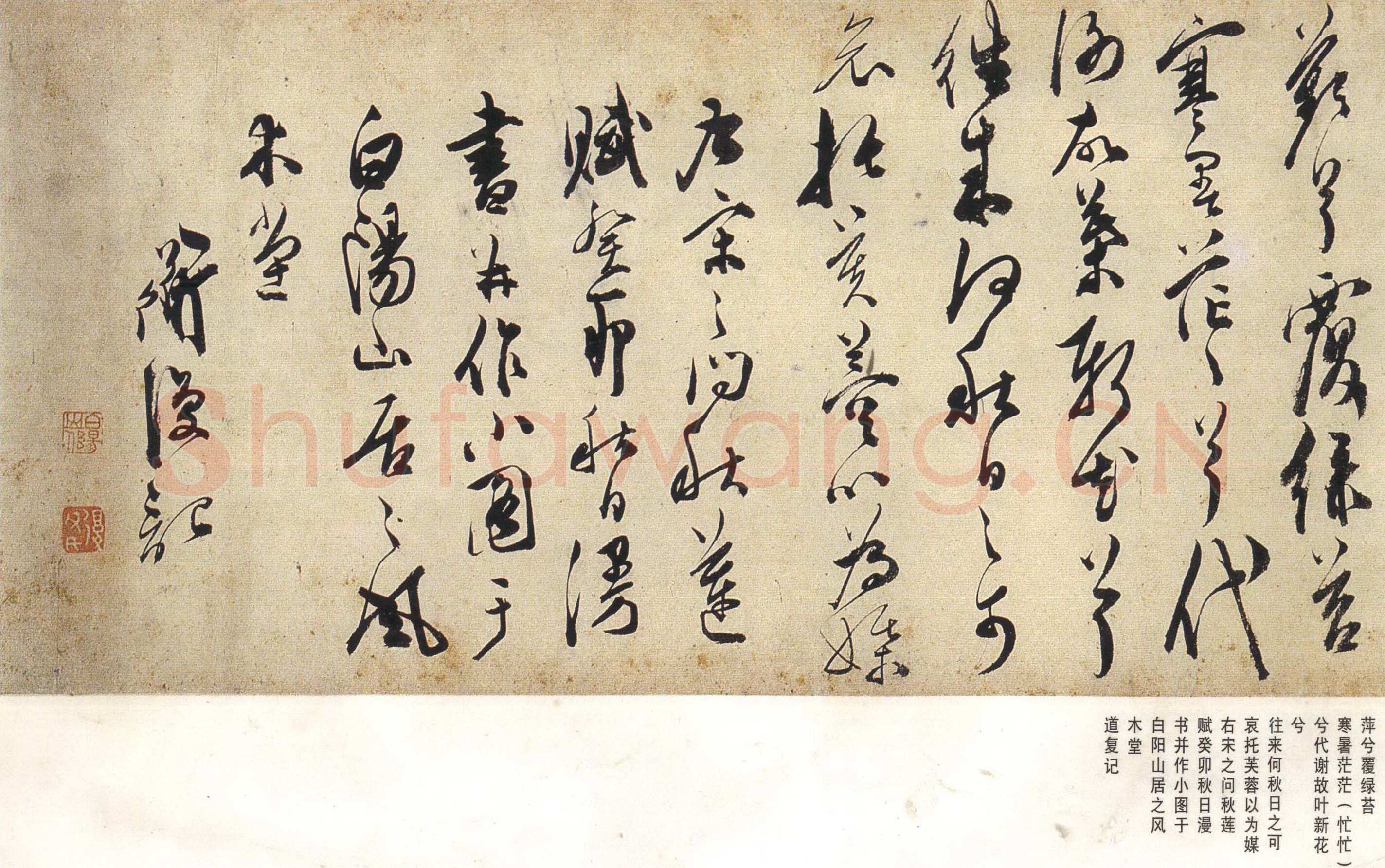 陈淳《宋之问秋莲赋》纸本 辽宁博物馆藏