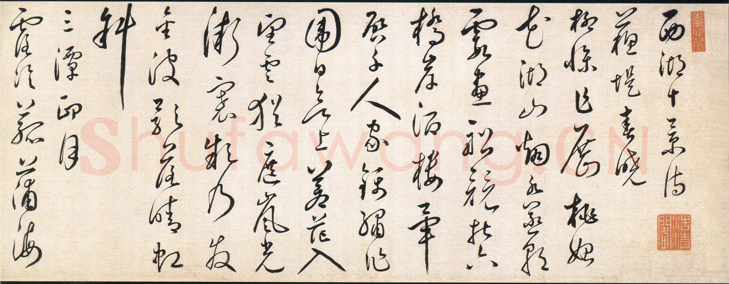 汤焕《草书西湖十景诗卷》纸本草书 22.5×474cm 浙江省博物馆藏