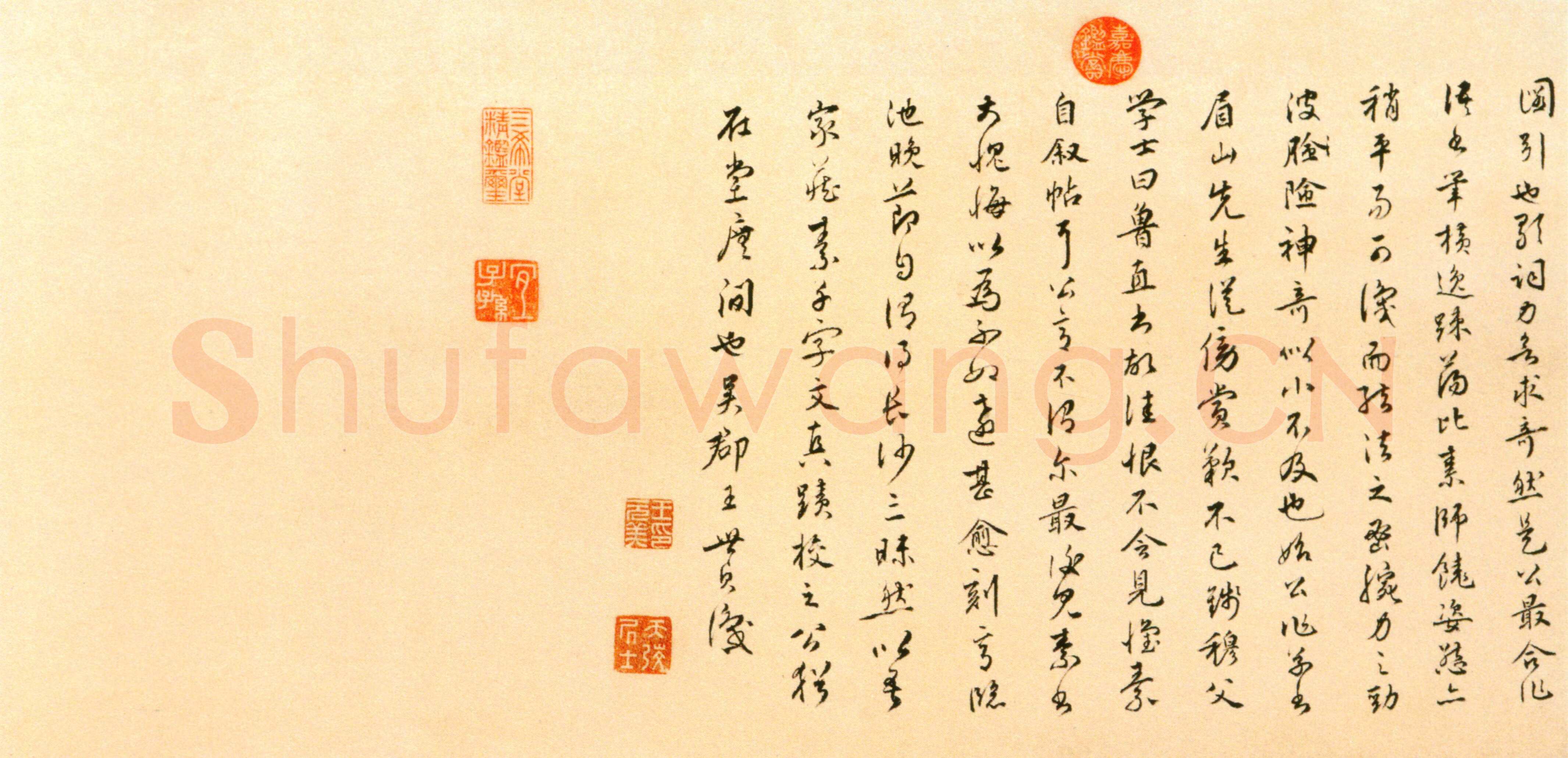 黄庭坚《浣花溪图引卷》纸本草书，35.5×391.4cm 北京故宫博物院藏