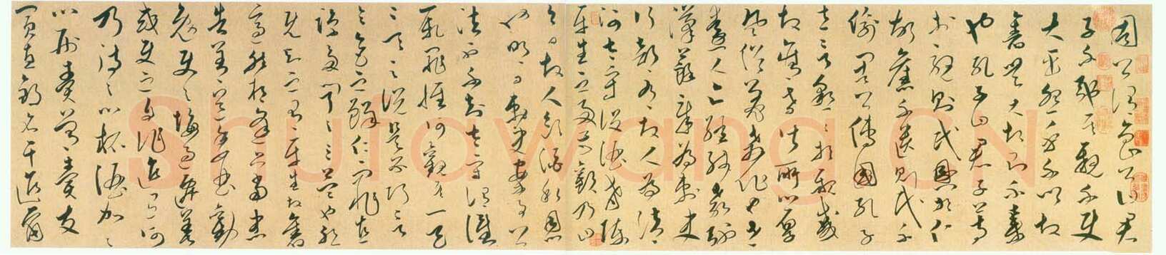 文天祥《谢昌元座右自警辞》卷 纸本草书 36·7×335.7cm 中国国家博物馆藏