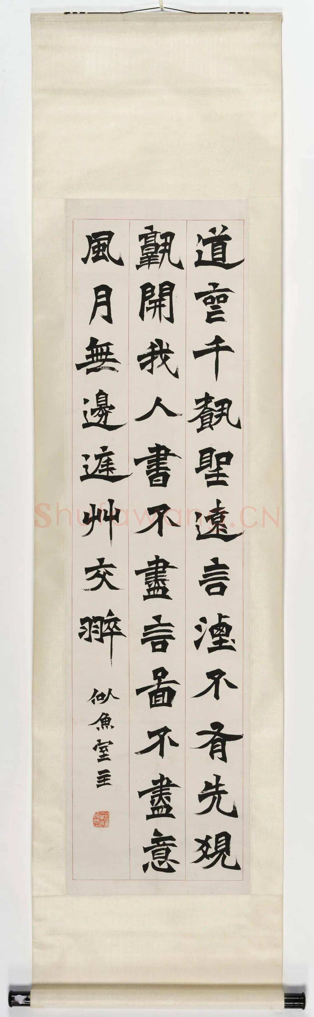 徐三庚《篆隶楷书四屏》纸本 146×39 cm×4