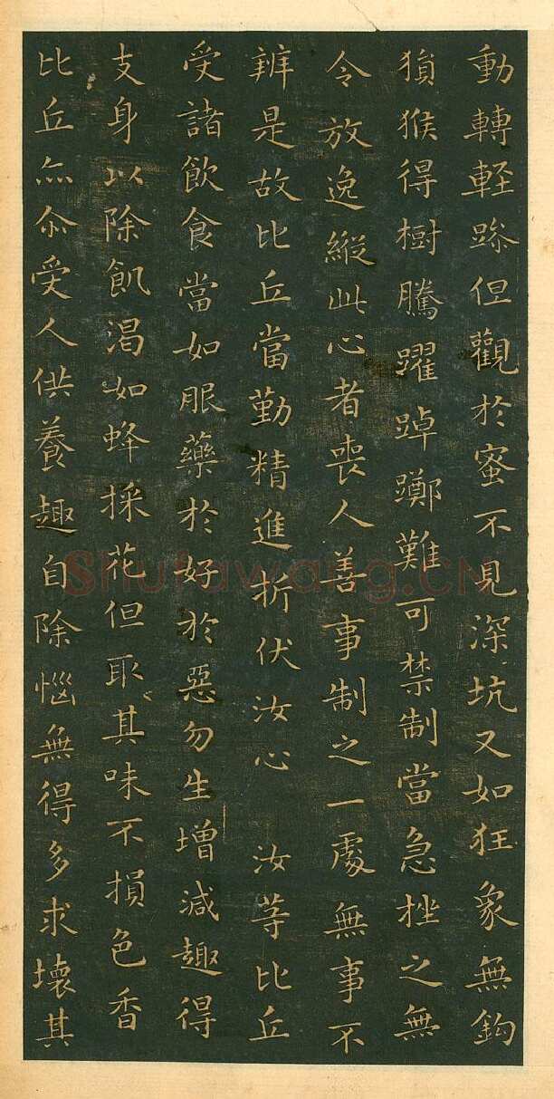 遗教经王羲之书法欣赏,摘自东晋小楷佛遗教经