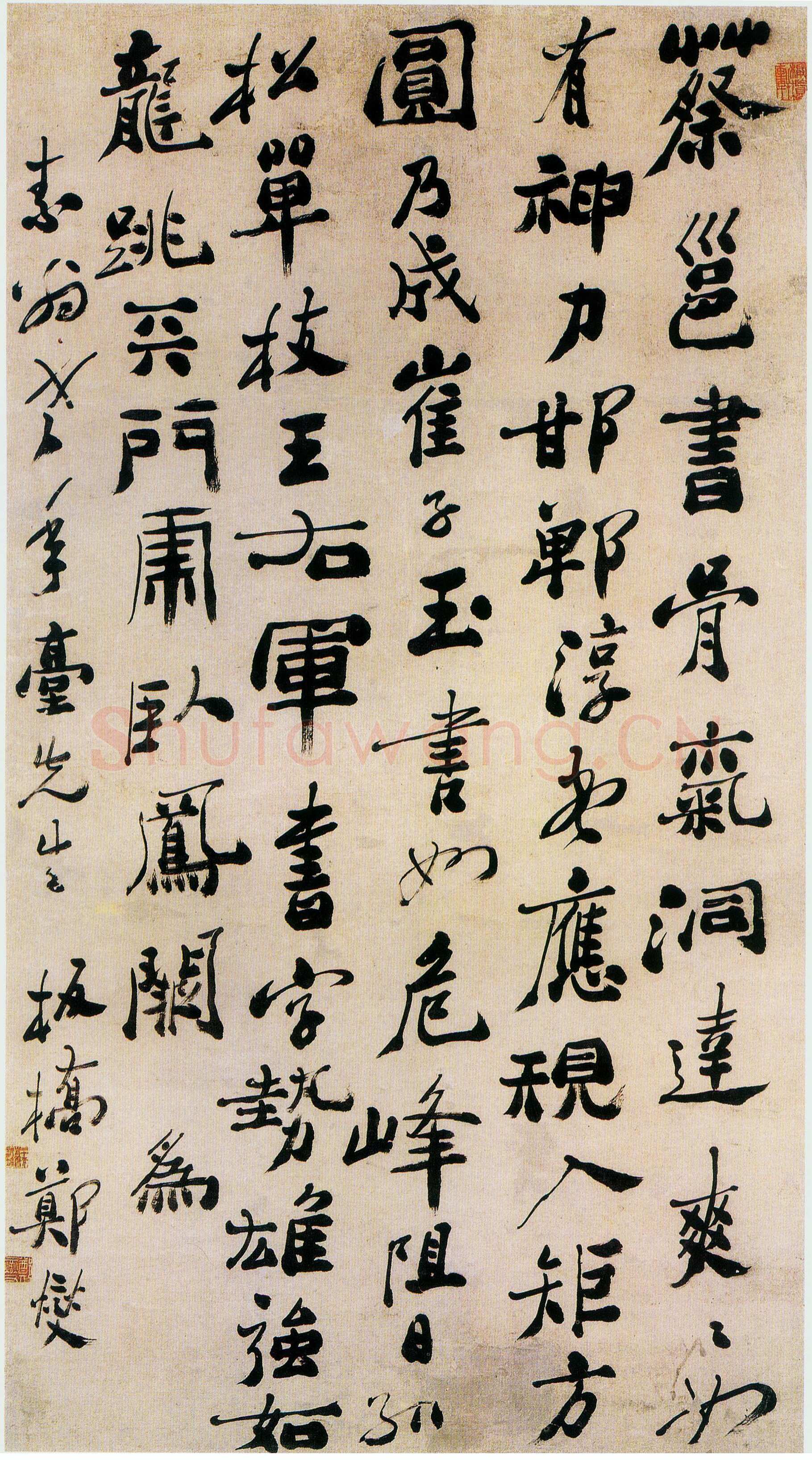 郑燮(郑板桥)《行书论书轴》纸本行书 170×92.8cm 扬州博物馆藏