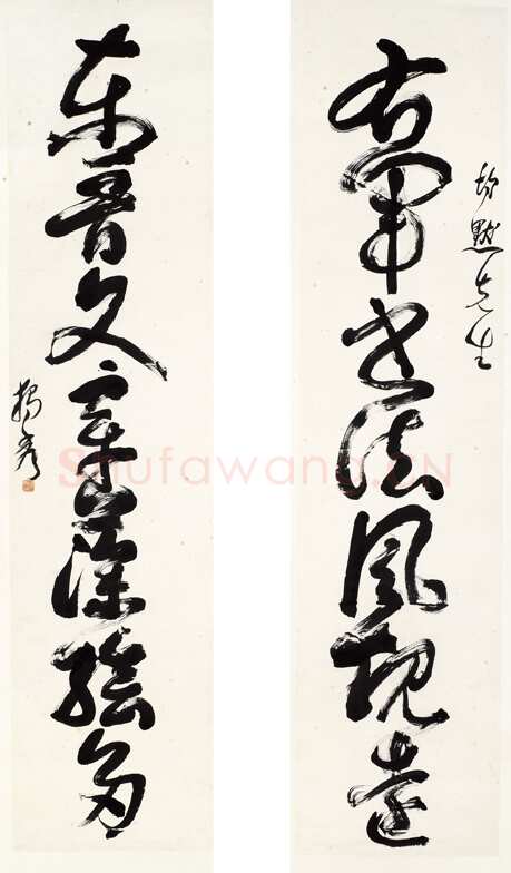 陈独秀《五四运动人物书法、行草七言诗轴、草书七言联》