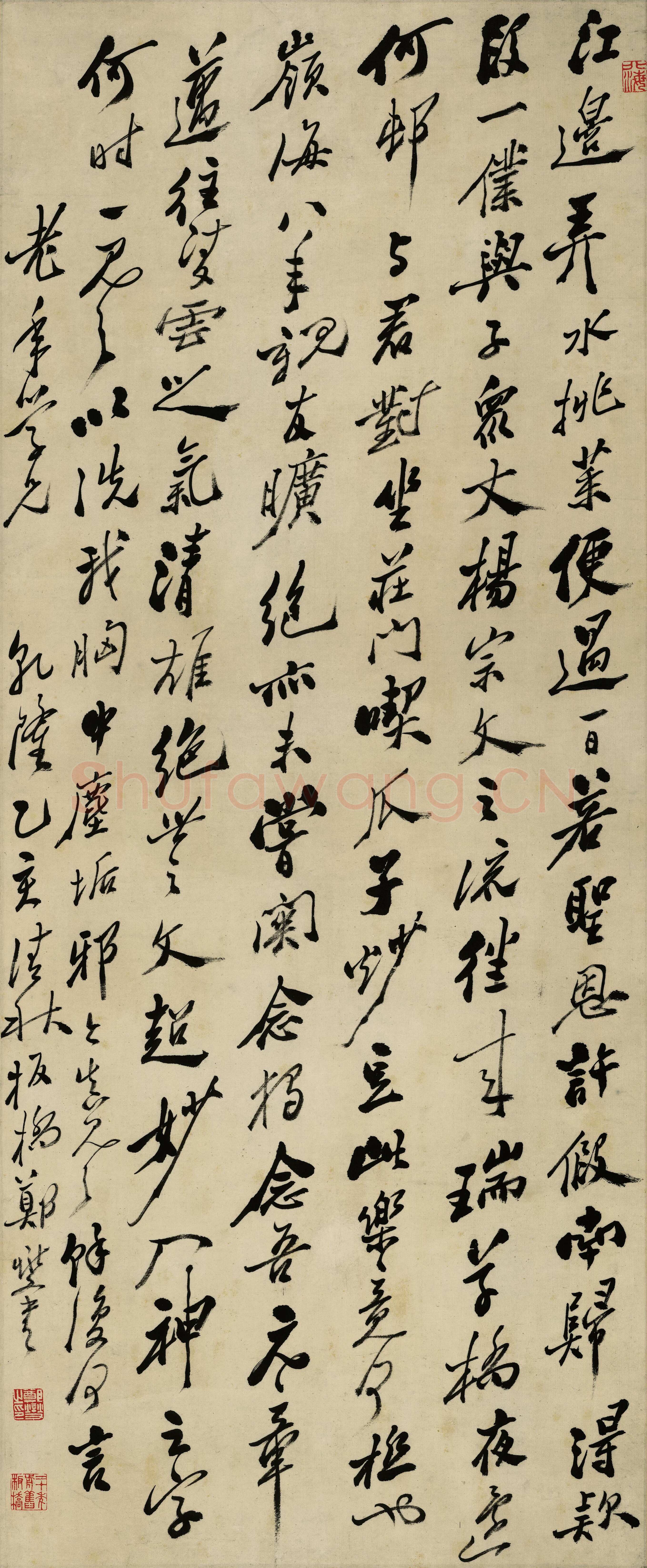 郑燮(郑板桥)《行书录东坡书札轴》纸本行书 171.8×56.1cm 辽宁省博物馆藏