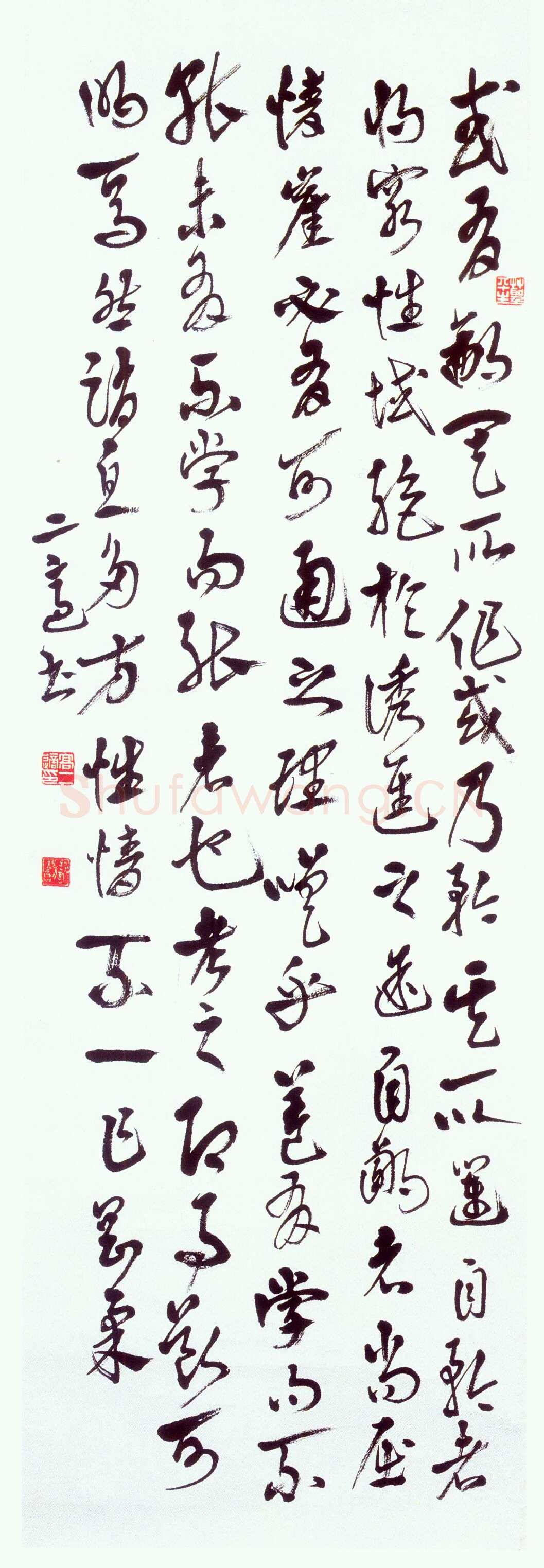 高二适《节临宋克书谱轴》纸本 128×40.5cm 江苏省美术馆藏