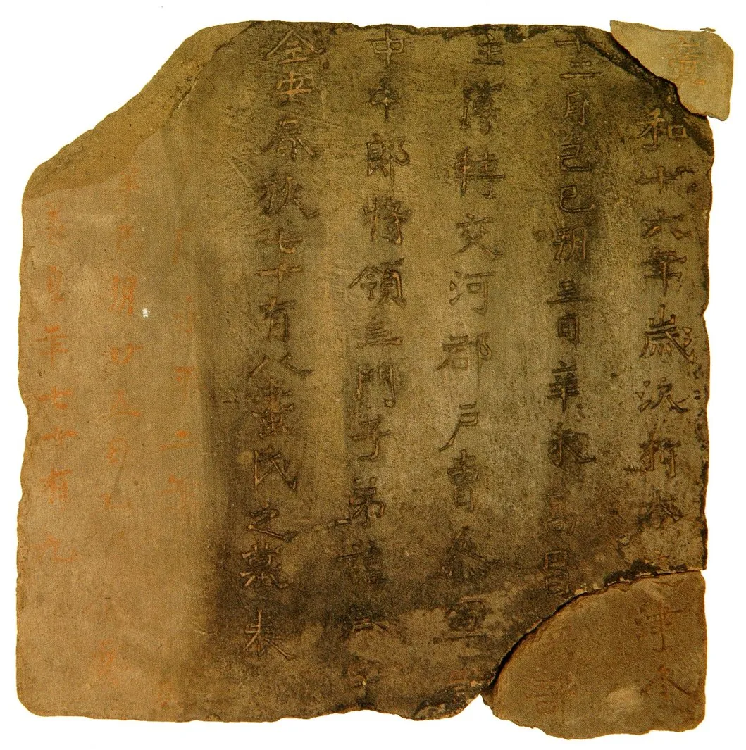 画承墓表高昌墓表砖文,摘自北朝画承墓表