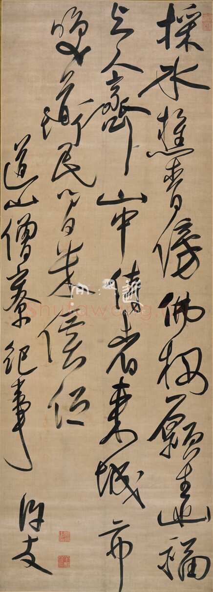 许友《行书七言绝句诗轴》纸本行书 144.5×52cm 香港近墨堂书法研究基金会藏