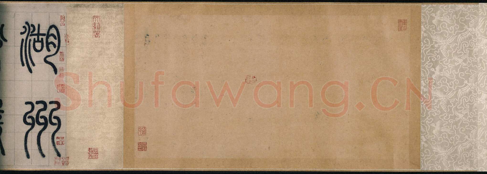 赵孟頫《妙严寺记》纸本楷书 34.2×364.5 cm，题跋
