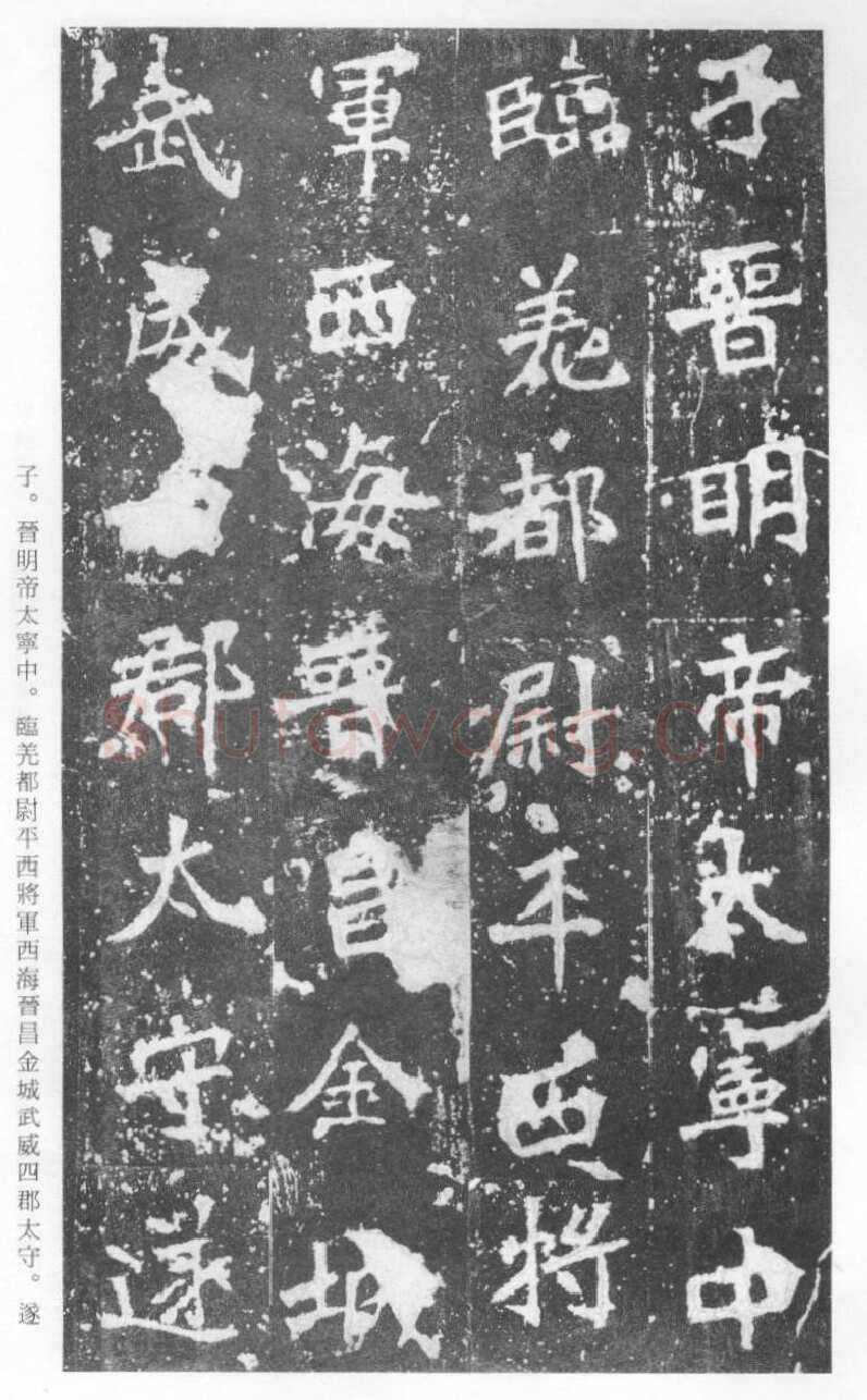 张猛龙碑前秦北朝碑刻碑拓,摘自前秦北朝张猛龙碑(全本)