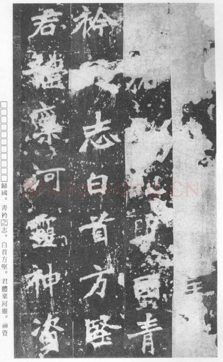 张猛龙碑前秦北朝碑刻碑拓,摘自前秦北朝张猛龙碑(全本)