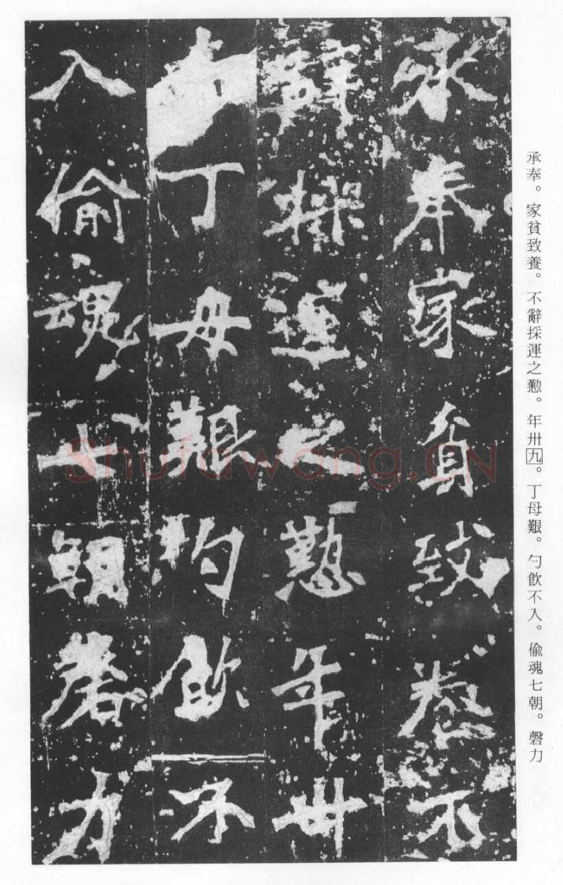 张猛龙碑前秦北朝碑刻碑拓,摘自前秦北朝张猛龙碑(全本)