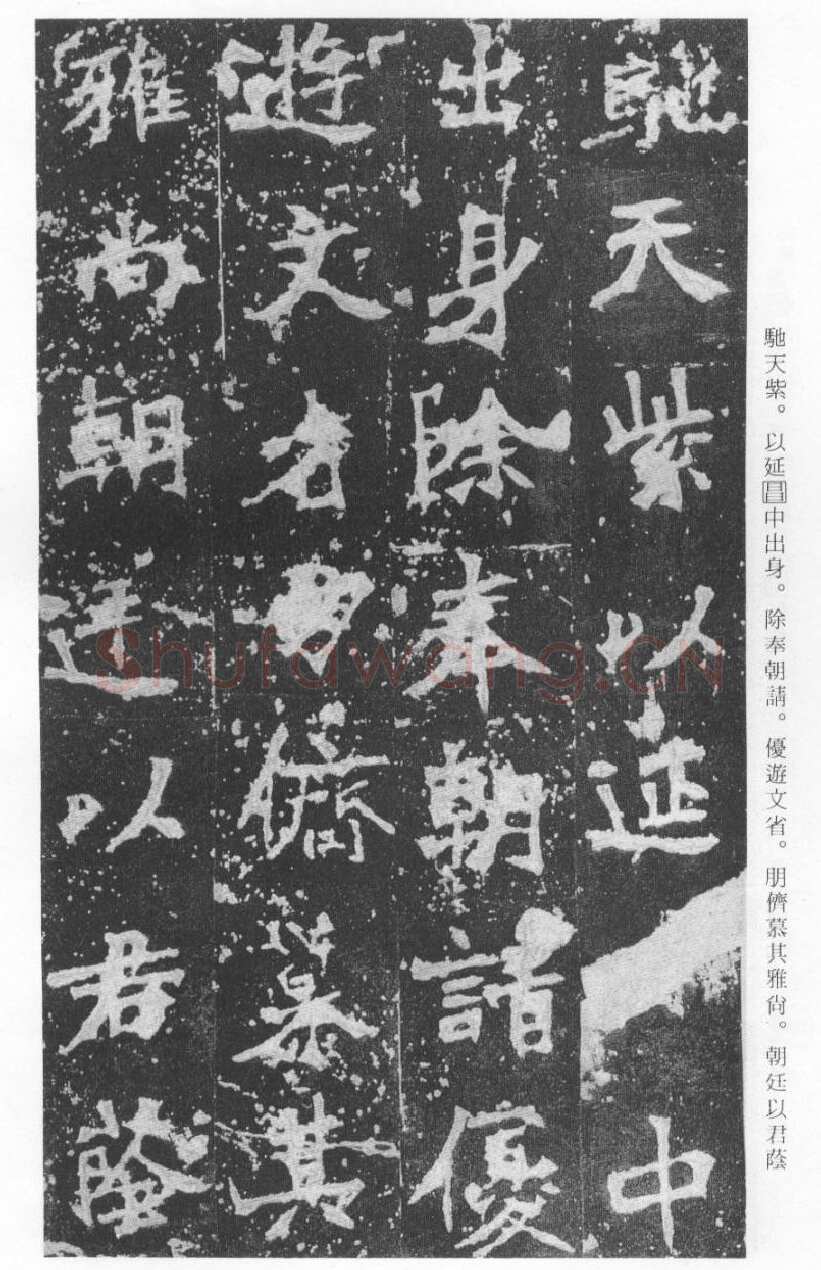 张猛龙碑前秦北朝碑刻碑拓,摘自前秦北朝张猛龙碑(全本)