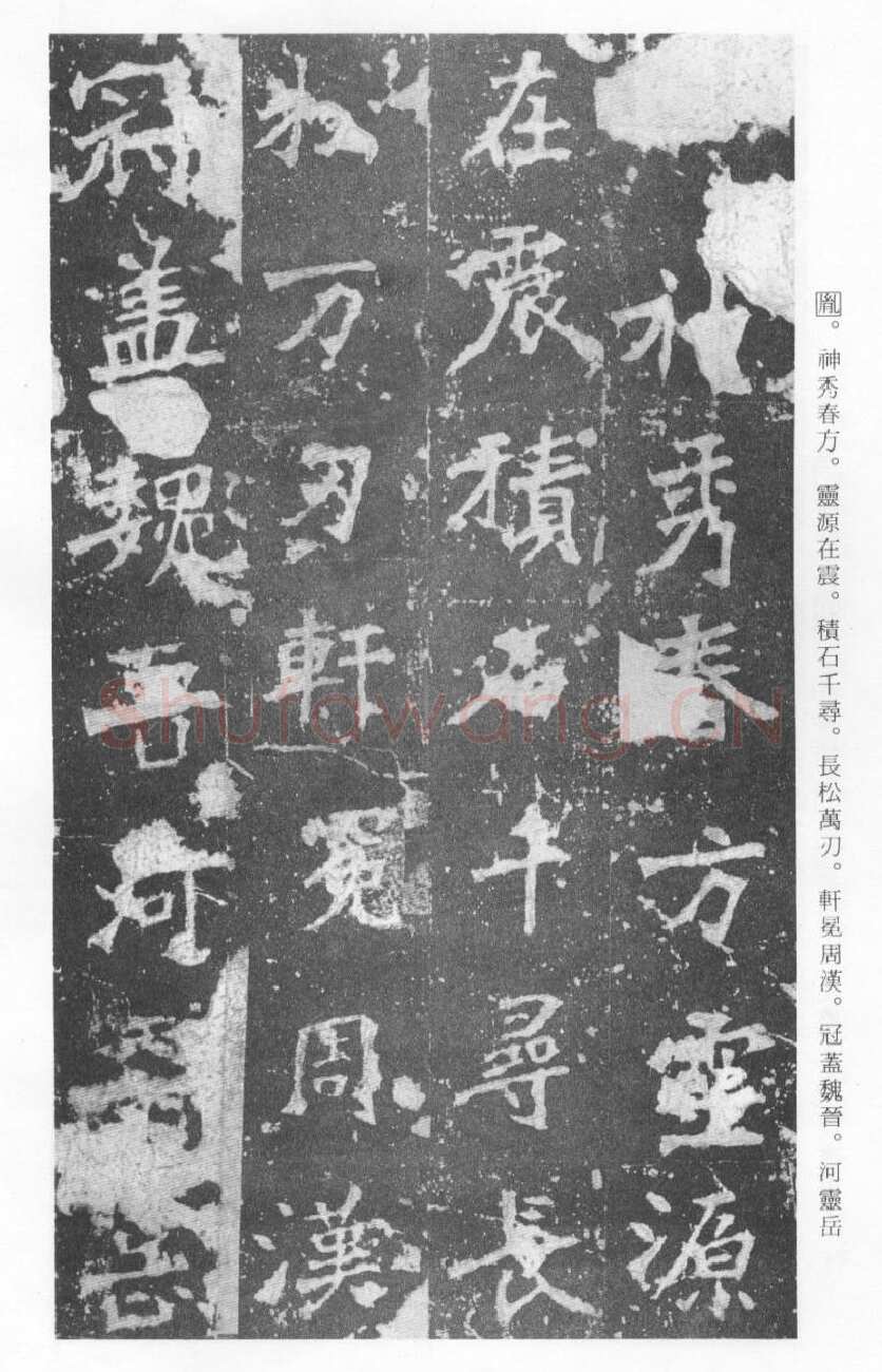 张猛龙碑前秦北朝碑刻碑拓,摘自前秦北朝张猛龙碑(全本)