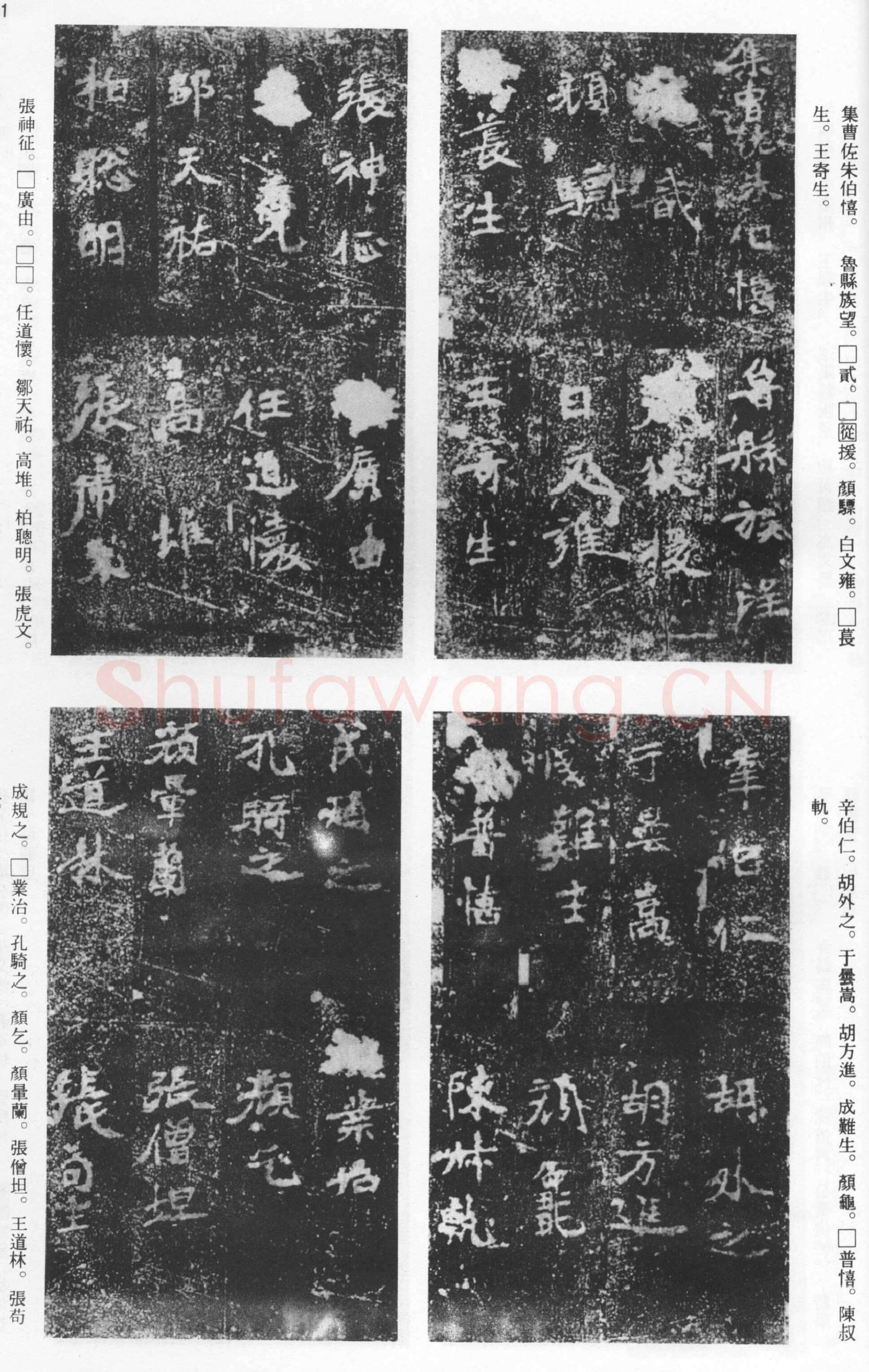 张猛龙碑前秦北朝碑刻碑拓,摘自前秦北朝张猛龙碑(全本)