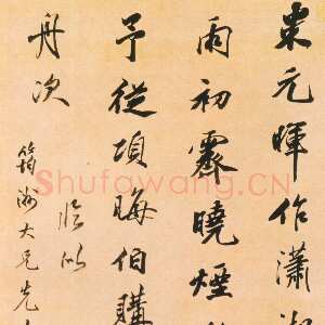 清代王文治《节临董其昌画禅室随笔轴》纸本行书 129.5×58cm 山东省博物馆藏