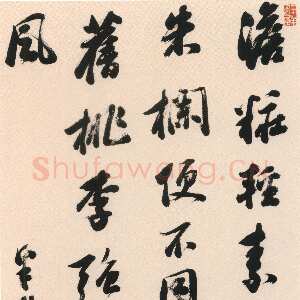 清代梁巘《行书七绝诗轴》纸本行书 117×56.5cm 北京故宫博物院藏