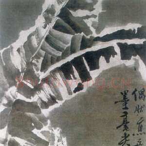 明代 徐渭 行书《芭蕉梅花图》