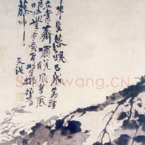 明代 徐渭 行书《墨葡萄》