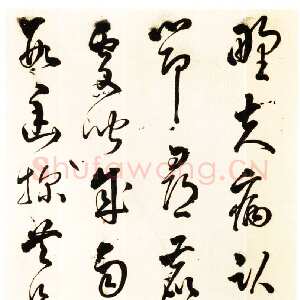 明代叶向高《同徐大将军登福庐诗轴》绢本草书 220.5×50.2cm 上海博物馆藏