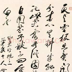 清代冒襄《咏夹竹桃之一诗轴》纸本行书 115.1×58.2cm 扬州博物馆藏