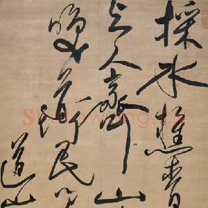明代许友《行书七言绝句诗轴》纸本行书 144.5×52cm 香港近墨堂书法研究基金会藏