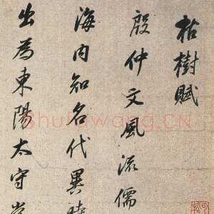 明代董其昌(临帖)《行书临褚遂良枯树赋》洒金笺卷 27×365cm 朵云轩藏