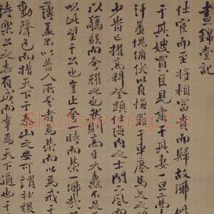 明代徐渭《行书欧阳修昼锦堂记轴》纸本 行书 183×48.5cm 万历二十年(1592)北京故宫博物院藏