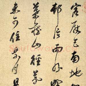 清代孙岳颁《草书岑参晚发五渡诗轴》纸本 草书 95.5×50cm 南京博物院藏