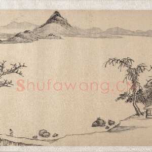 明代张瑞图《赤壁怀古大江东去》书画合卷 绫本 27.9×320厘米 崇祯二年(1629)纽约大都会艺术博物馆藏