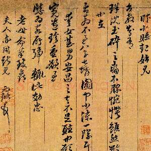 明代倪元璐《致台翁手札》行书 资料不详