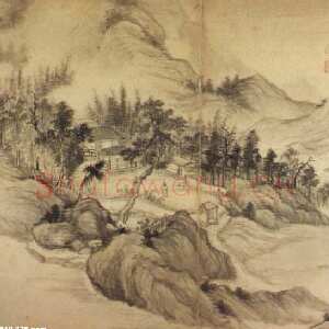 明代山水一幅