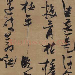 明代张瑞图《行草书佳燕是何年》轴 绫本 194×52厘米