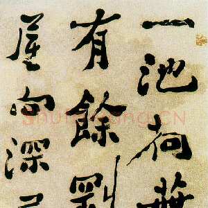 清代郑燮(郑板桥)《行书七绝诗轴》纸本行书 167.8×44cm 1755年 扬州博物馆藏