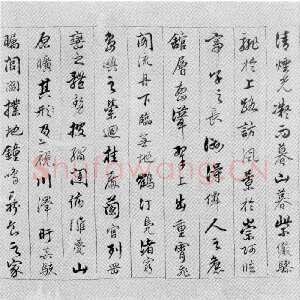 清代陈奕禧《行书滕王阁序卷》绫本行书 22×170cm 江西省博物馆藏
