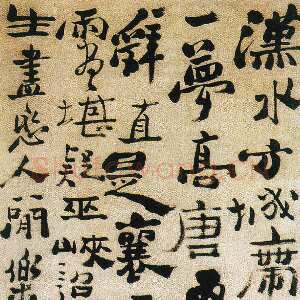 清代郑燮(郑板桥)《李商隐三首诗轴》纸本 150.3X46.2cm 南京博物院藏