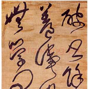 清代傅山《草书破书馀古香诗》轴 绫本 183cm×48.5cm 山西省博物院藏