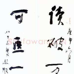 近现代林散之《行书读破可医四言联》68.5×21cm×2 1980年 马鞍山林散之艺术馆藏